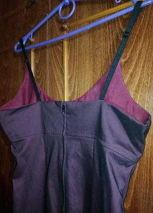 Плаття-сарафан бордово-фіолетового кольору6 фото