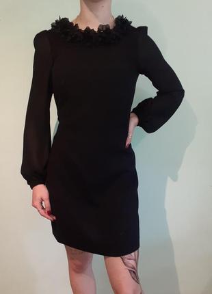 Ижеальное шифоновое черное платье1 фото
