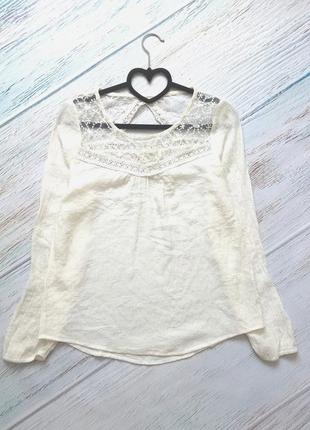 🌿 романтичная легкая летняя блуза с кружевом sweet wanderer5 фото