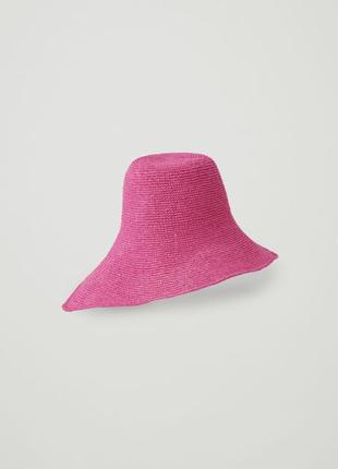 Солом‘яний капелюх панама рожева cos2 фото