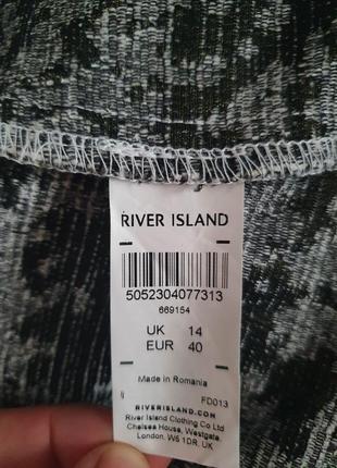 Спідниця юбка білого зеленого кольору хакі river island4 фото