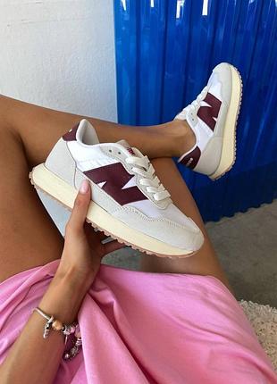 Женские кроссовки new balance 237 grey / burgundy
