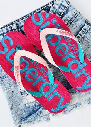 Фирменные яркие вьетнамки superdry