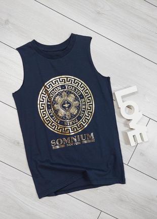 Подовжена майка river island із золотим тисненням