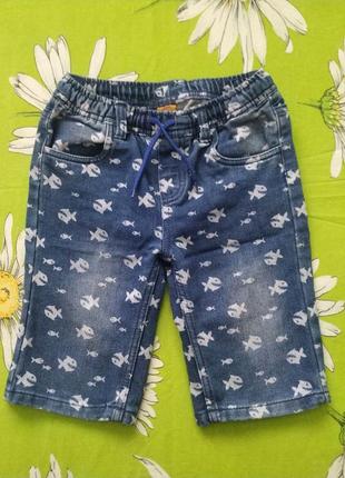 Стильні джинсові шорти для хлопчика 6-7 років-kiki&koko