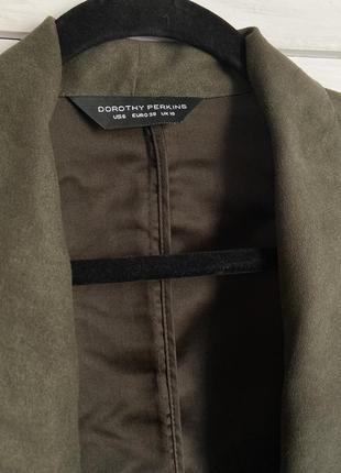 Піджак пиджак накидка кофта кардиган джемпер хакі dorothy perkins2 фото