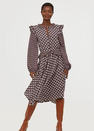 Плаття міді з принтом, h&m, р. 40