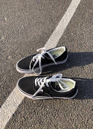 Vans era black white, кеди ванс літні, женские кеды ванс5 фото