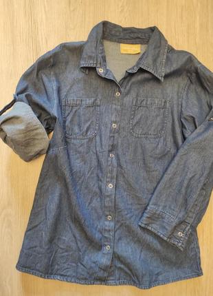 Джинсовая рубашка легкая куртка2 фото