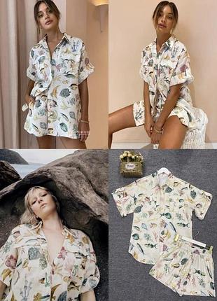 Костюм шорти льон