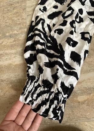 Платье на пуговках river island принт зебра натуральная ткань5 фото