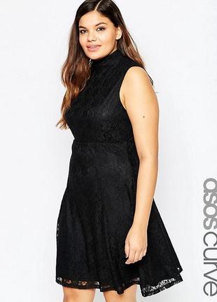 Кружевное платье asos curve