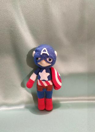 Капітан америка і людина павук м'які іграшки плетені сувеніри3 фото