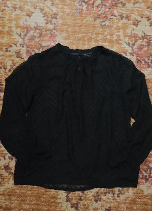 Прозрачная  блузка/кофта чёрная1 фото