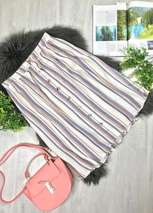 Качественная юбочка в полоску с биркой