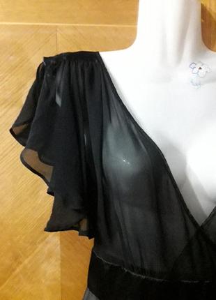 Брендове шифонове полупрозрачне стильне плаття на запах р. 12 від monsoon пляжне плаття6 фото