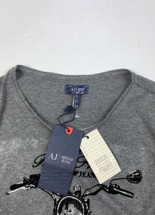 Мужская новая оригинальная футболка armani jeans big logo m l6 фото