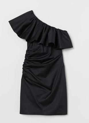 Нова шикарна сукня, плаття на одне плече h&m з натуральної тканини