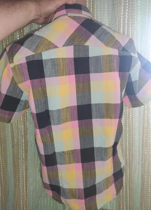 Стильная фирменная нарядная пляжная рубашка сорочка шведка .solid.m4 фото