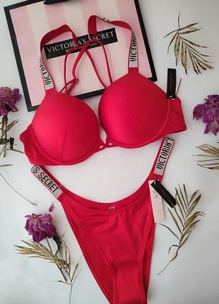 Victoria's secret original m 36b 80b 75c l купальник большой пушап со стразами1 фото