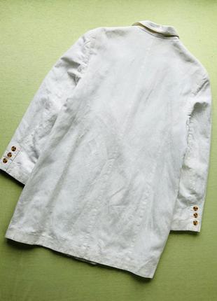 Льняной пиджак прямого кроя9 фото