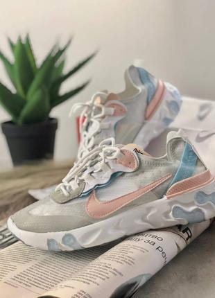 Nike react element 87 grey pink blue  женские кроссовки найк4 фото