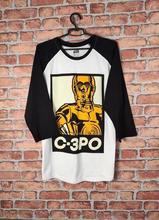 Футболка лонгслив реглан рукав 3/4 star wars c-3po darth vader