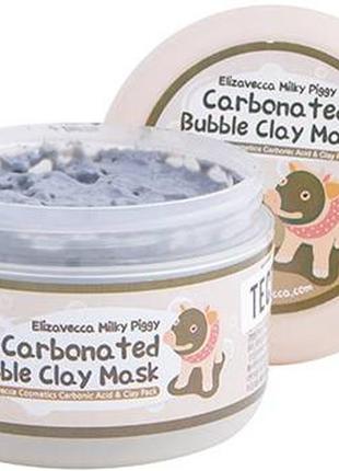 Маска для лица eглиняно-пузырьковая lizavecca milky piggy carbonated bubble clay mask, 100 г2 фото