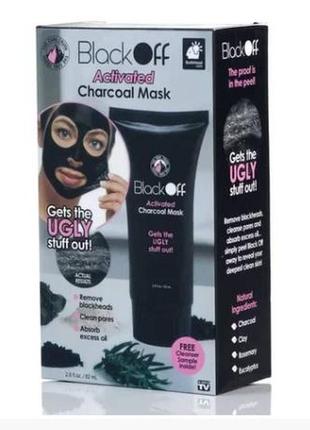 Маска-плівка для обличчя black off activated black mask - пілінг обличчя2 фото