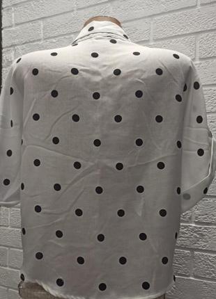 Короткая свободная блузочка кофта фуболка в горошек3 фото