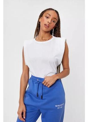 👍базова біла футболка без рукавів з підплічниками nasty gal