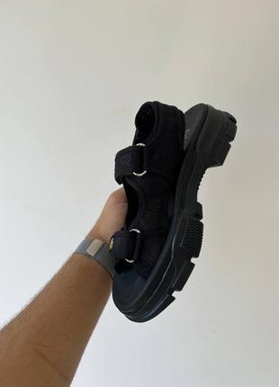 Женские сандалии черные8 фото