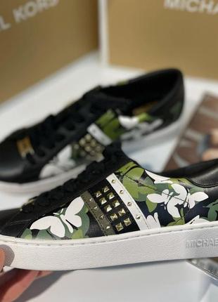 Кроссовки кеды michael kors keaton butterfly camo leather sneaker3 фото