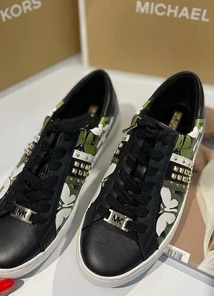 Кроссовки кеды michael kors keaton butterfly camo leather sneaker4 фото