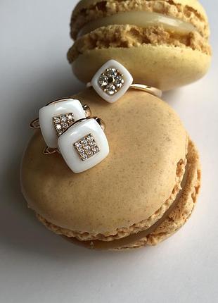 Серьги с кольцом, набор