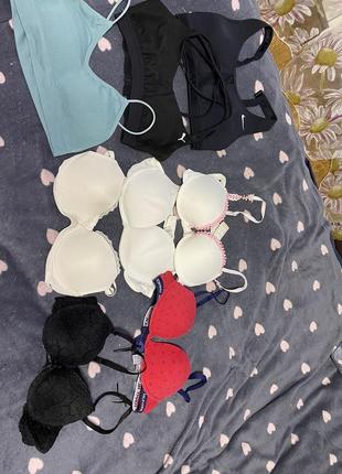 Лот лифчиков лифчик бюстгальтер топ спортивный 80а, 75в, 85а