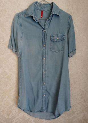 Джинсове плаття-рубашка від бренду uj / джинсовое платье-рубашка