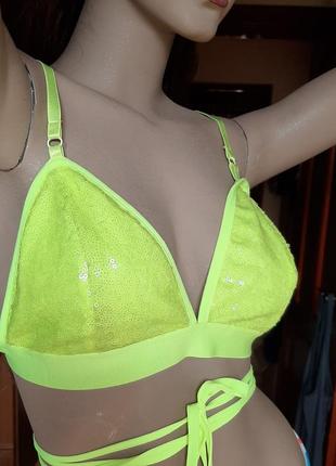 Ліф неоновий спорт фітнес купальник2 фото