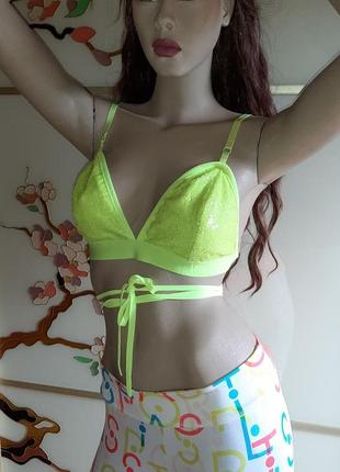 Ліф неоновий спорт фітнес купальник3 фото