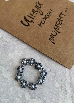 Браслет ромашки з бісеру білий білі жовті чокер жовтий топ