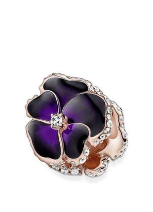 Шармы на браслет пурпурная фиалка серебро 925 шармы