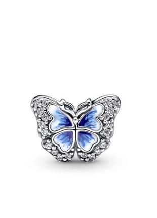 Шарм блакитна метелик 🦋 срібло 9252 фото