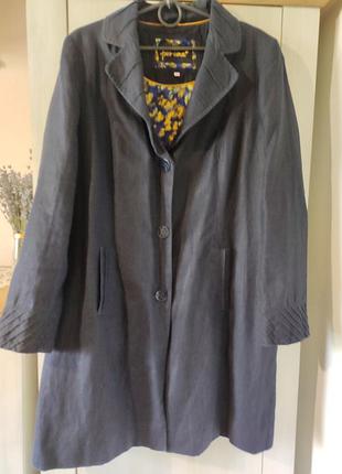 Льняний піджак плащ