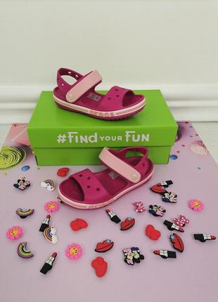 Уцінка! дитячі сандалії сгосѕ kids' bayaband sandal candy pink рожеві