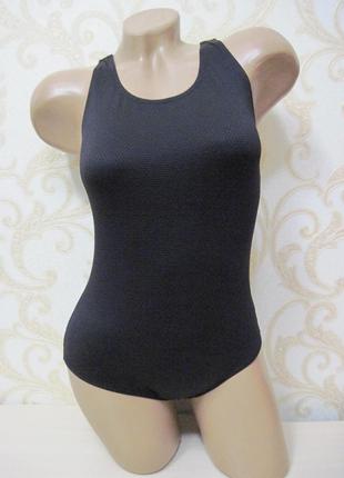 Сдельный, слитный, цельный, сплошной купальник с красивой спинкой storm by monsoon фактурная ткань