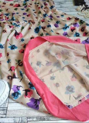 Сукня міді з коротким рукавом яскрава в каіточки xl tu2 фото