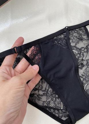 Трусики victoria's secret оригінал, чорні труси бікіні
