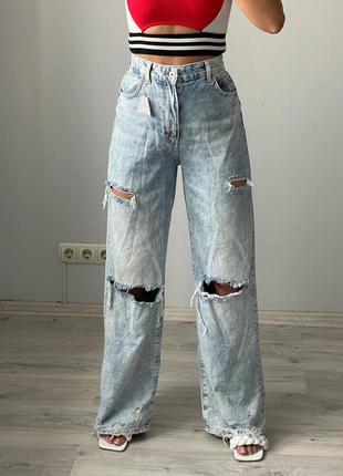 Джинсы клёш denim_bershka1 фото