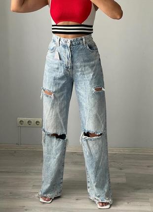 Джинсы клёш denim_bershka3 фото