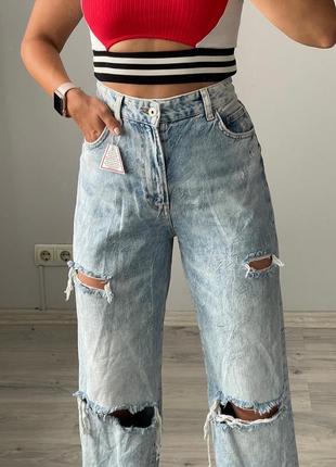 Джинсы клёш denim_bershka2 фото